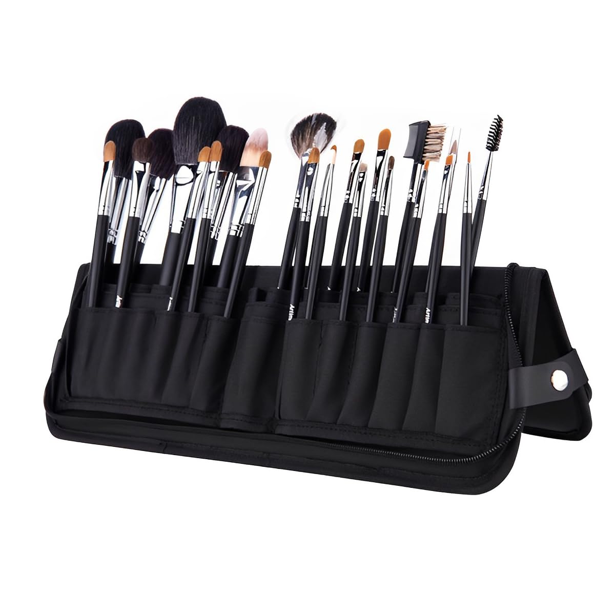 MAYCREATE Makeup Brush Holder Bag Portable Travel Makeup Organizer Bag Foldable Zipper Cosmetic Makeup Brush Pouch Storage Case with 29 Elastic Pockets MAYCREATE Makeup Brush Holder Bag Portable Travel Makeup Organizer Bag Foldable Zipper Cosmetic Makeup Brush Pouch Storage Case with 29 Elastic Pockets